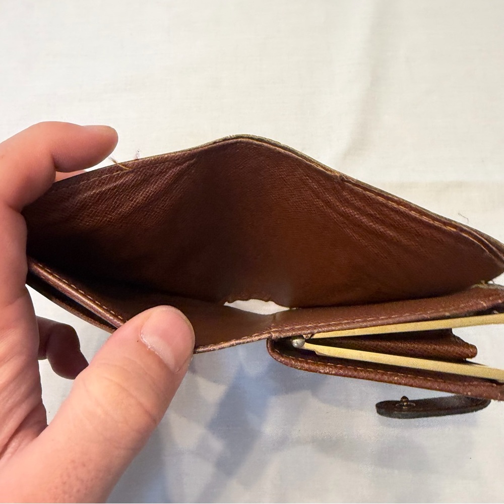 Louis Vuitton Monogram Porte Monnaie Vieille Small Wallet Coin Purse Vintage - Picture 9 of 10
